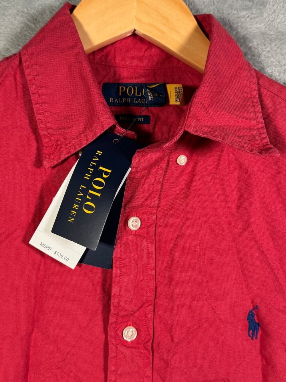 Polo Ralph Lauren Button Down Shirt Mens S Red Classic Fit Sport $130